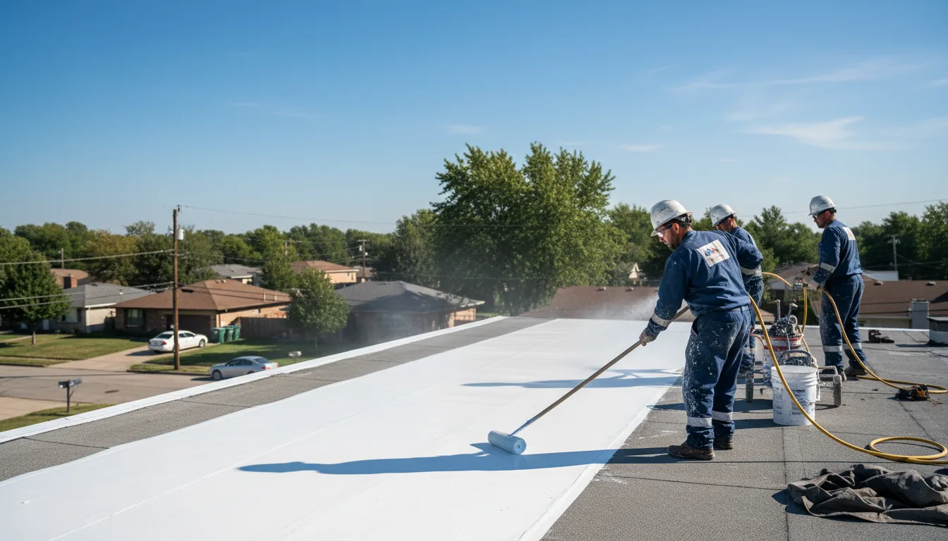 Commercial roof coating in Albion, OK near me